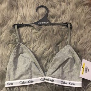 ✨SOLD✨ Light Grey Calvin Klein Triangle Bra